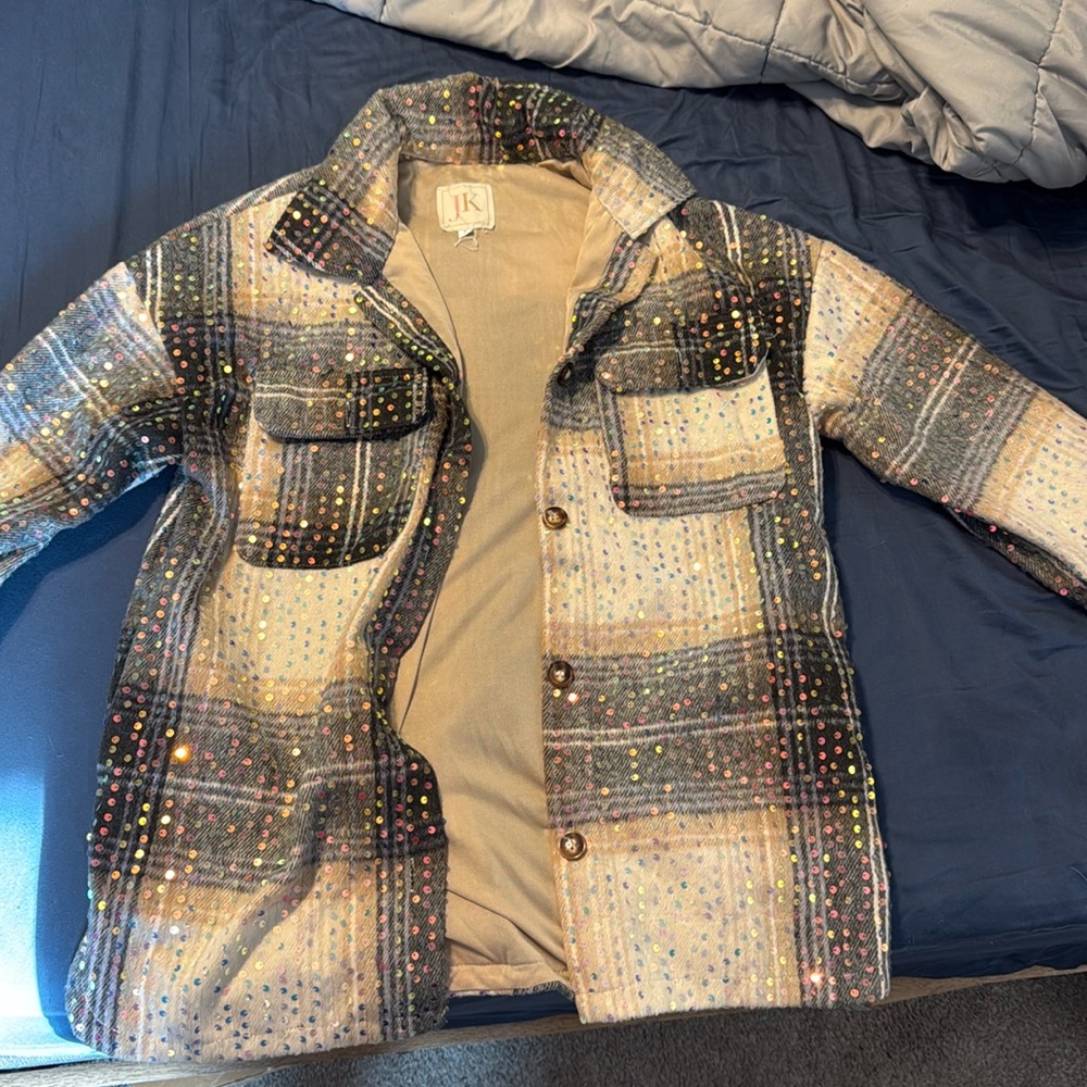 JK brand women’s sequin shacket size small